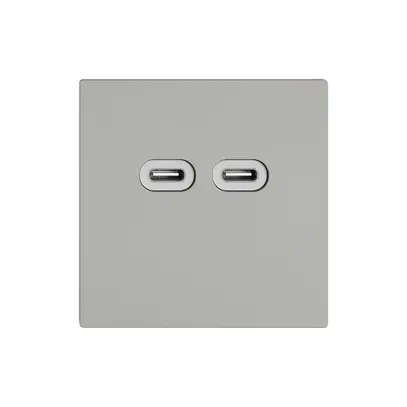 Prise de charge USB EDIZIO.liv SNAPFIX® 230VAC 18W 2×USB C grc 