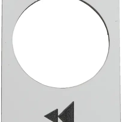 Plaquette indicatrice Schneider Electric symbole blanc 