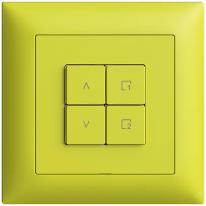 Stazione secondaria INC 1K/4T per interruttore tapparelle scena Edue Wiser lemon 
