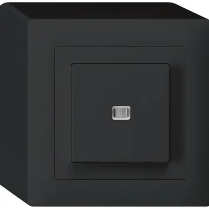 Interruttore pulsante luminoso AP kallysto 3/1L nero 