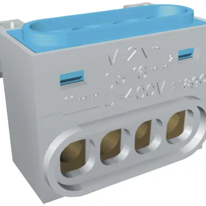 Borne de neutre Hager gamma 4-fois bleu 