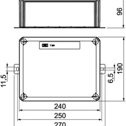 Scatola di derivazione Bettermann E30-E90 non assemblata 240×190×95mm ar 