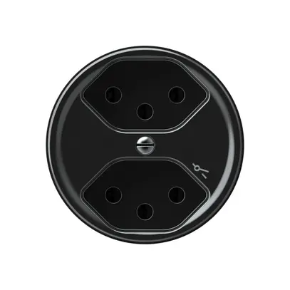 Presa origin 2×tipo 13 1×S 10A 230V 60×60mm nero 