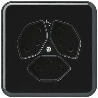 Presa INC basico 3×tipo 13S nero per BOMI 