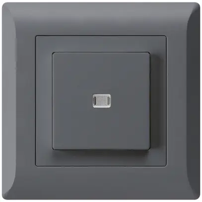 Pulsante luminoso INC kallysto.line A-R/2P antracite 