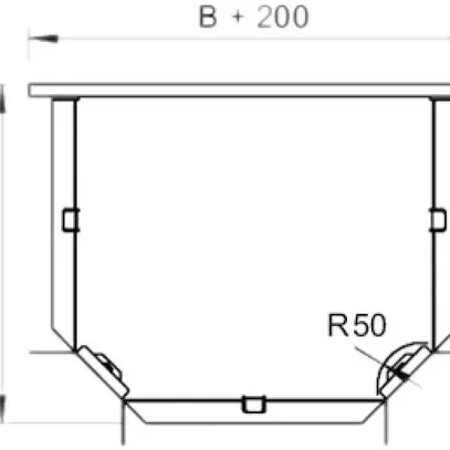 Dérivation en T MKS 60×200mm zingué au feu 