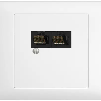 Boîte INC 2×RJ45/u 4P sép.EDIZIOdue blanc R&M swissline 