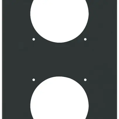 UP-Montageplatte robusto 2×1 Aluminium, schwarz 