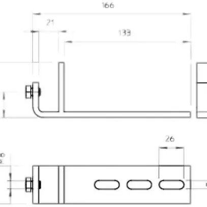 Befestigungsklemmstück Bettermann 20×166mm tauchfeuerverzinkt 