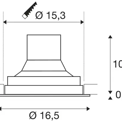 Downlight LED SLV SUPROS 36W 3520lm 4000K 60° Ø165×110mm nero 