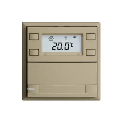 Poussoir RTH ENC KNX 1× EDIZIOdue F sand, avec pap.+LED RGB 