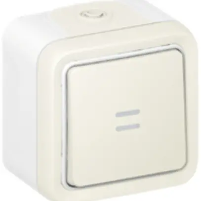 Interruttore a bilico lum. AP PLEXO 3/1L bianco controllo 