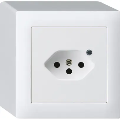 Prise AP Hager kallysto 1×T13 illuminé Q blanc ultra 