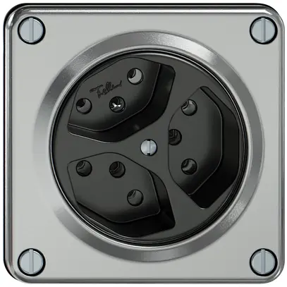 Presa ELEMENT 3×tipo 13 1×S 10A 250V IP20 alluminio 