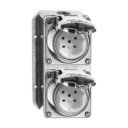 Combinazione AP FH AGB I-I T15+T15 grigio 