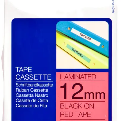 Cassetta nastro Brother TZe 12mm×8m, rosso/ne 