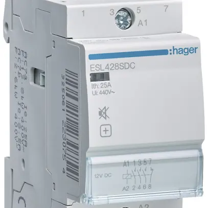 Contattore AMD Hager 12VDC 3 chiusura 1 apertura 25A senza ronzio 2UM 