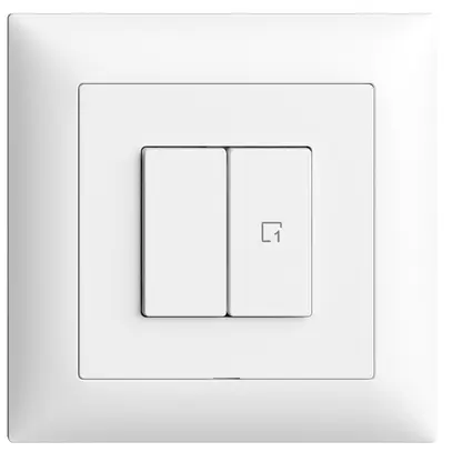 Station secondaire ENC 1K/2T pour interrupteur scène Edue Wiser blanc 