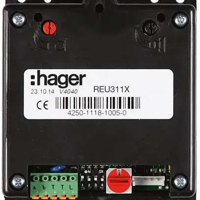 Modulo audio Hager 2-fili per montaggio in cassette delle lettere per citofono 