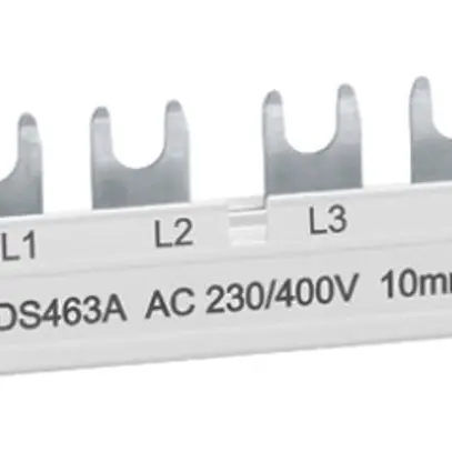 Pettine di raccordo Hager QC 4P 3L 10mm² 63A 215×3mm L1L2L3N-L1L2L3N-L1L2L3N 