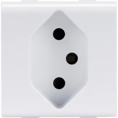 Presa INS GEWISS CHORUS, T13, morsetti a vite, 44.2×44mm, 2 moduli, bianco 