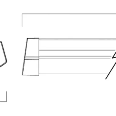 Lampada apparente LED Sylvania Deltawing 55W 6850lm 3000K IP44 DALI 1440mm bi 