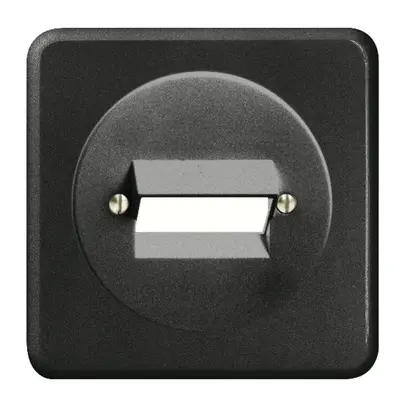 Kit frontale INC 2×RJ45 nero FH ITplus 