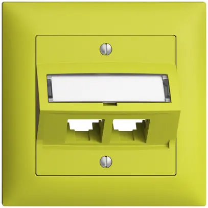 Kit di montaggio INC S-One EDIZIOdue FMI per 2×RJ45 obliquo, lemon 