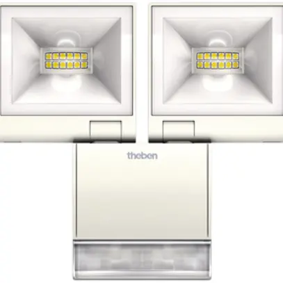 Projecteur LED theLeda S20, 20W 1680lm 4000K, avec détecteur de mouvement, blanc 