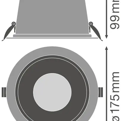 LED-Downlight LEDVANCE BIOLUX 21W 2200lm 2700…6500K DALI Ø175mm weiss 