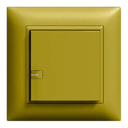 Poussoir ENC ZEP 1c/1t ON-OFF avec LED EDIZIOdue olive 
