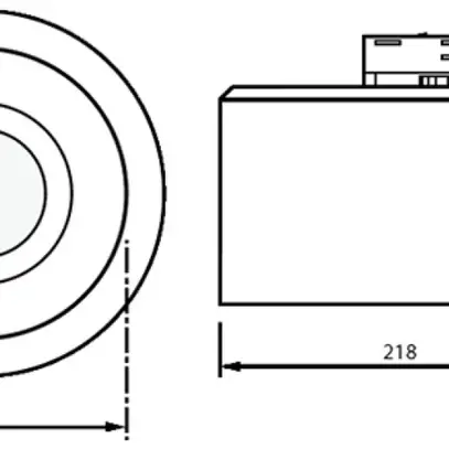 AP-LED-Downlight Philips DRUM TRACK 16.5W 2279lm 840 90° AD3PH Ø218mm weiss 