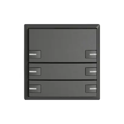 Poussoir KNX RGB EDIZIO.liv SNAPFIX® capteur temp.RGB-LED 6× comm.1T grf 