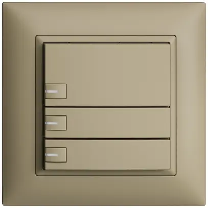 UP-Universaltaster 3×1T Steckklemme EDIZIOdue sand, mit LED 