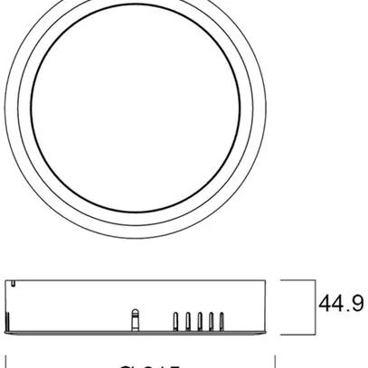 Downlight LED AP Sylvania START eco 24W 2400lm 3000K 110° Ø215mm bianco 