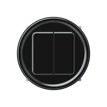 Pulsante KNX origin 2×tasti nero 