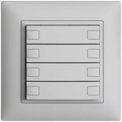 Poussoir ENC KNX 4× EDIZIOdue gris clair RGB sans LED 