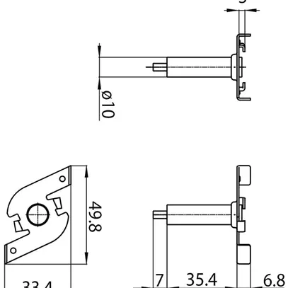 Graffa di montaggio Sylvania OneTrack acciaio 49.8mm×33.4mm×49.2mm nero 