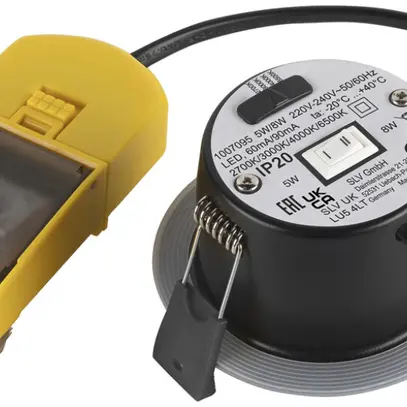 Downlight LED SLV UNIVERSAL 5/8W 560lm 2700/3000/4000/6500K VAR noir 