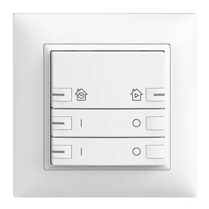 Kit frontal ENC EDIZIOdue zepAIR ON/OFF 2C avec marquage avec LED blanc 