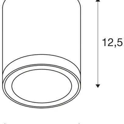 Plafonnier LED SLV ENOLA ROUND M 10W 800lm 3000/4000K IP65 anthracite 