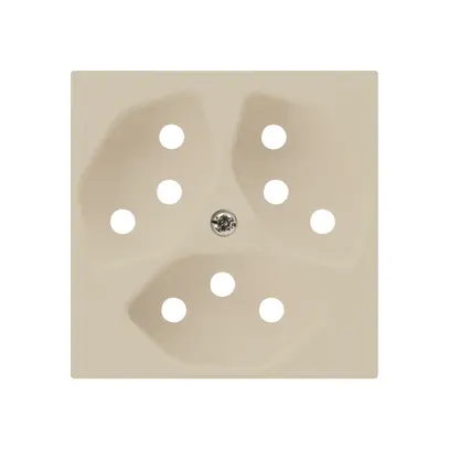 Placca frontale kallysto 3×T13 60×60mm beige con protativo bambini 