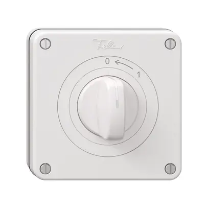 Contact pivotant NUP NEVO, avec manette, KS, 0 <- 1, blanc 
