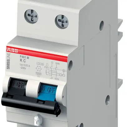 Disjoncteur différentiel SMISSLINE TP 13A/30mA C 1P+N 10kA légèrement retardé 