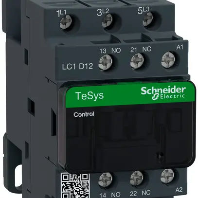 Contacteur Schneider Electric LC1D12B7 24V/50/60Hz 1F+1cont.12A TeSys 