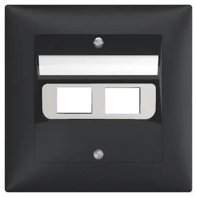 Kit di copertura SIDUS per 2RJ45 antracite 