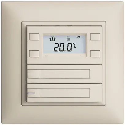 Poussoir RTH ENC KNX 2× EDIZIOdue FMI crema, avec pap.+LED RGB 