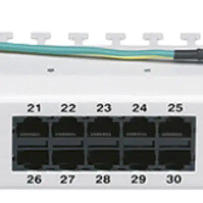 Panneau vocal 19" Hager HMS 50 ports non équipé nickelé 