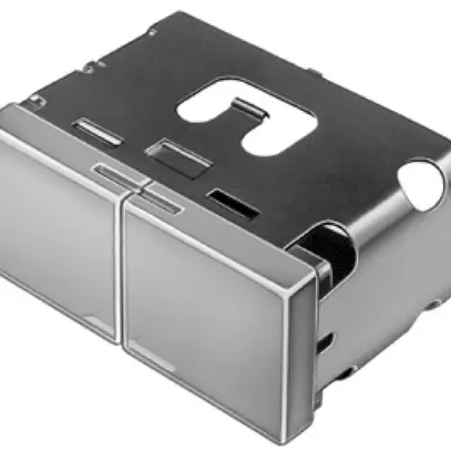 Cofano pressione EAO03 18×38mm traslucido, bianco 