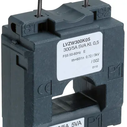 Trasformatore di corrente Hager 1P weber.vertigroup DIN1…3 300/5A 2.5VA cl.0.5 